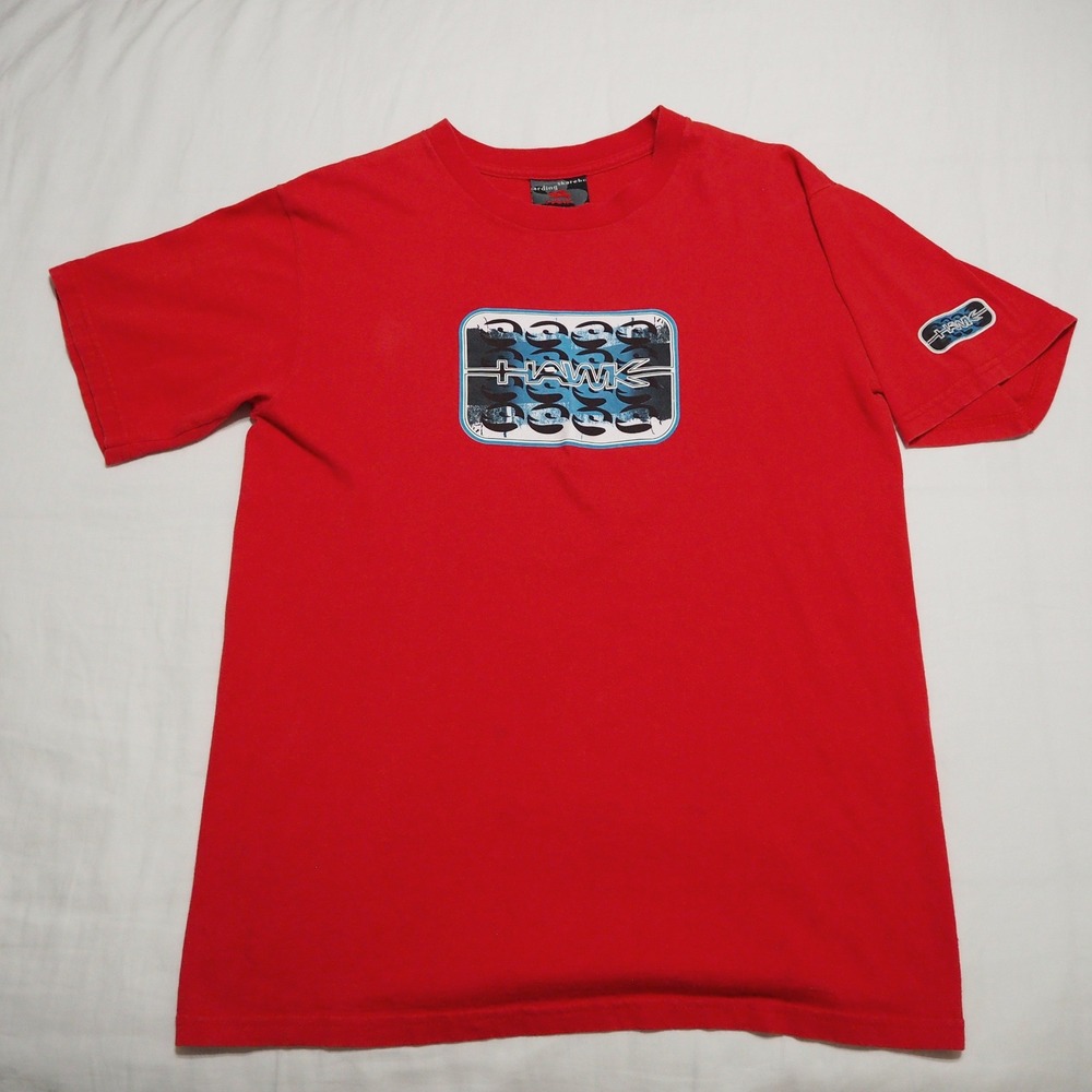 Y2K Tony Hawk Boys XL Skateboarding StreetWear Short Sleeve Graphic T-Shirt Red